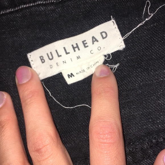 Black distressed denim jacket - Picture 5 of 5